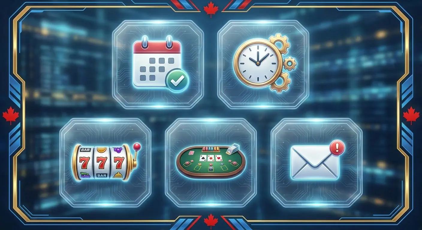Different cashback offer types shown as icons for Canadian players