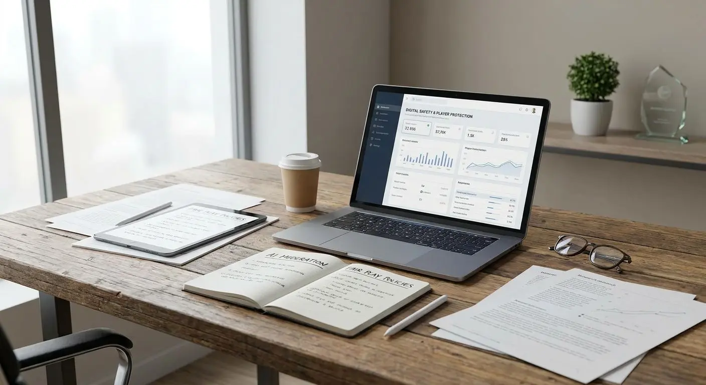 Abstract author workspace for responsible gaming content expert