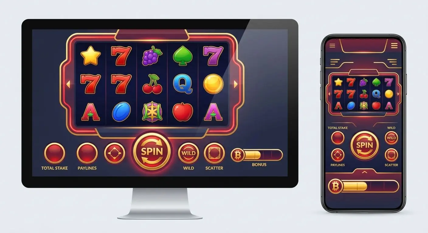 Online slot interface showing stake lines and bonus symbols