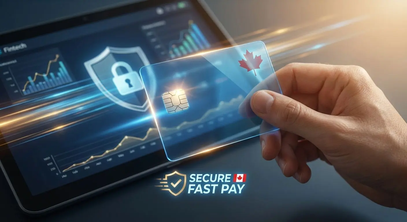 Secure and fast Visa payment concept for Canadian players